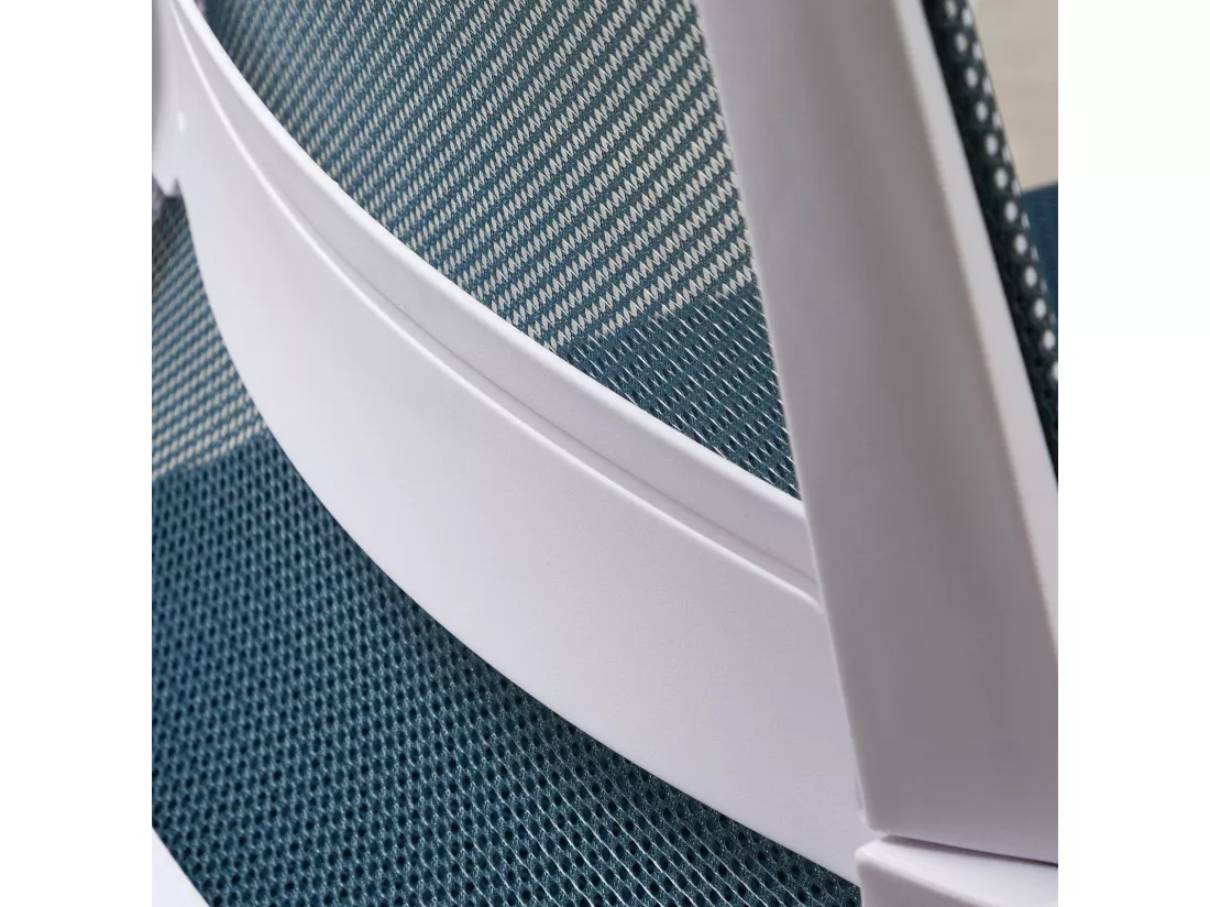 Chaise de bureau PERTH, Pivotante et réglable en hauteur, Tissu mesh, Avec accoudoirs, Gris-bleu