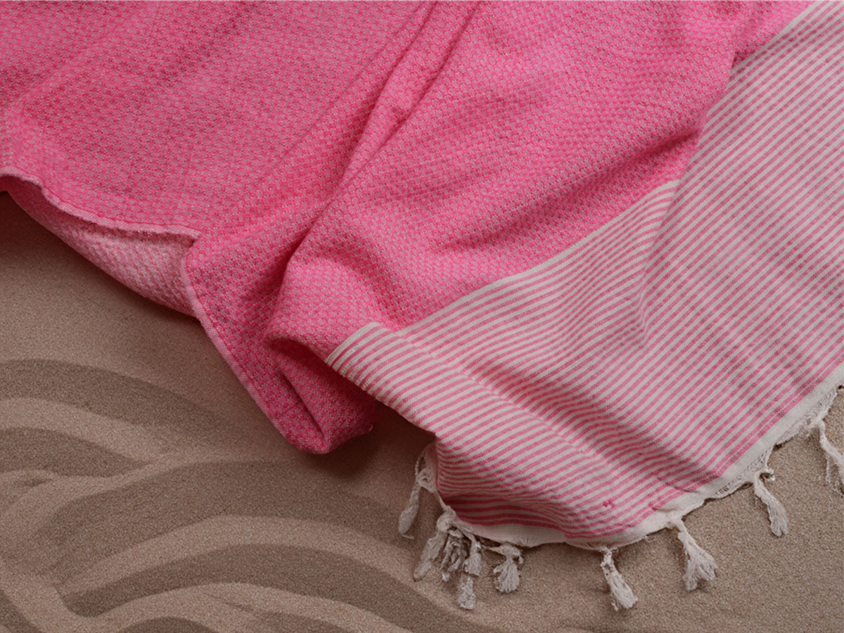 PHLOX 100 x 200 cm hamamdoek - honingraat fuchsia
