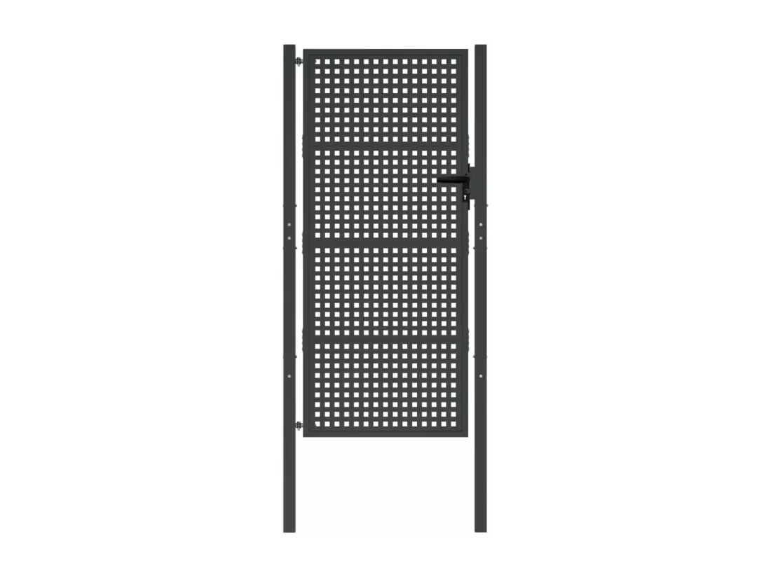 Portail de jardin anthracite 105x250 cm acier