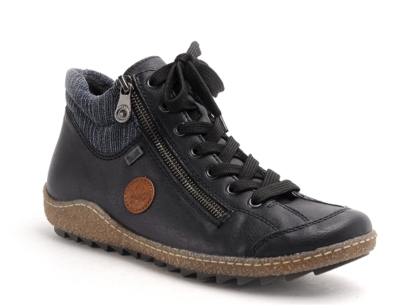 Rieker boots bottine plates femme l7514 bleu