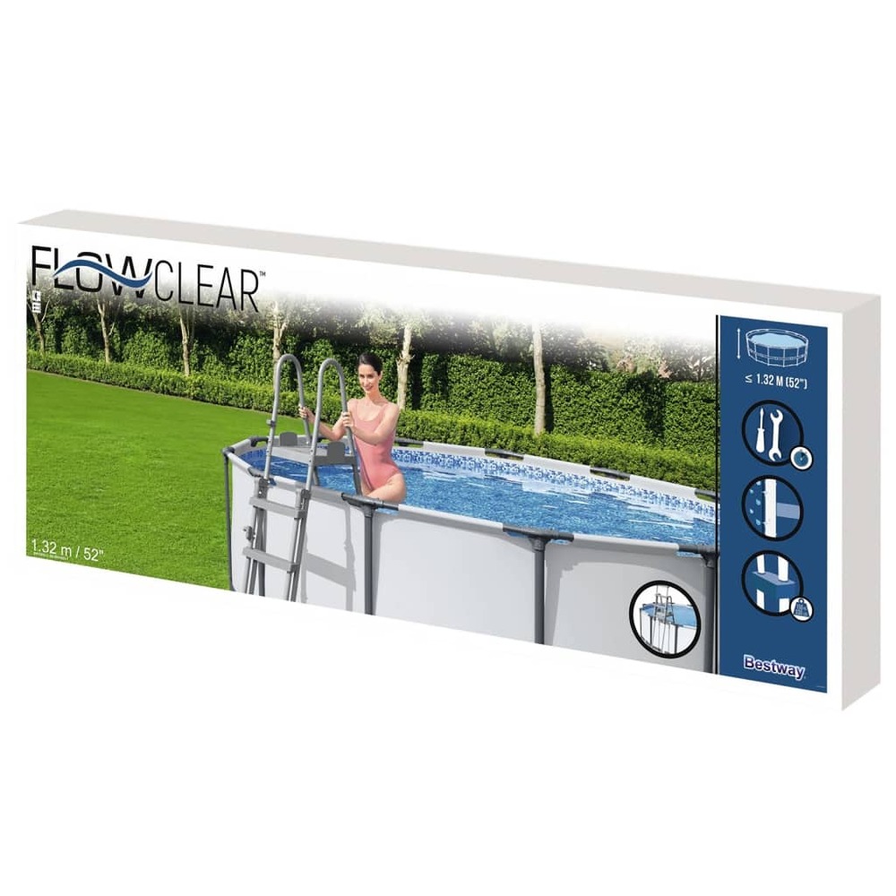 Échelle de piscine de sécurité à 4 marches flowclear 132 cm