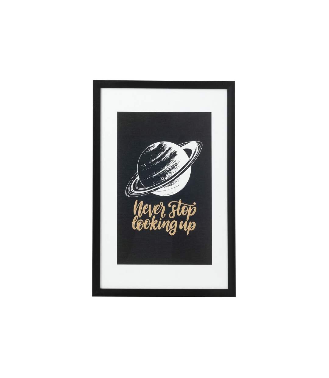 Paris Prix - Toile Déco planète Lune 40x60cm Noir
