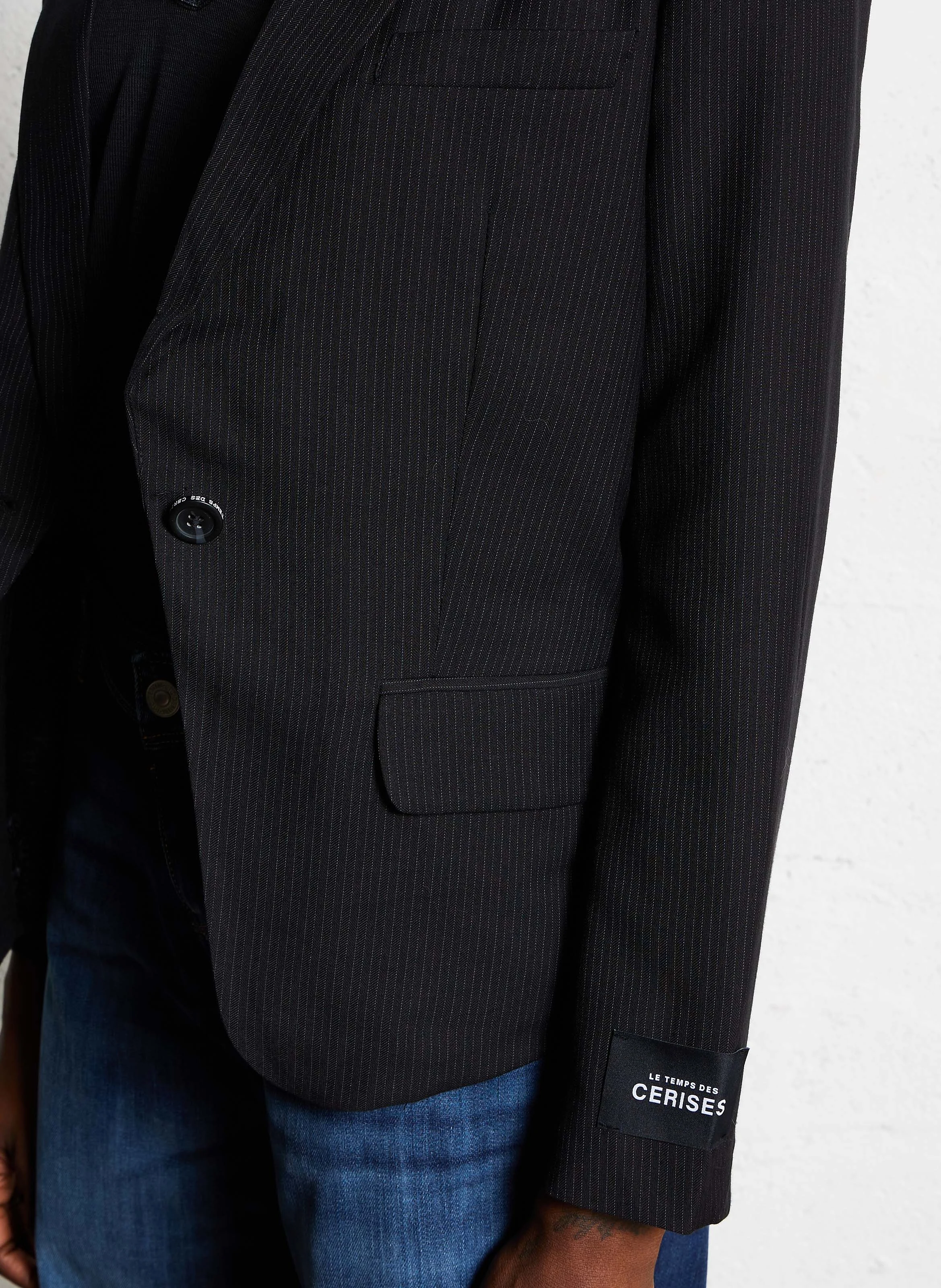 EVERA - Veste de tailleur rayé| Noir