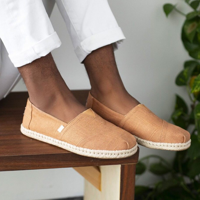 Espadrilles Marron en Lin Toms - The Corner Shop