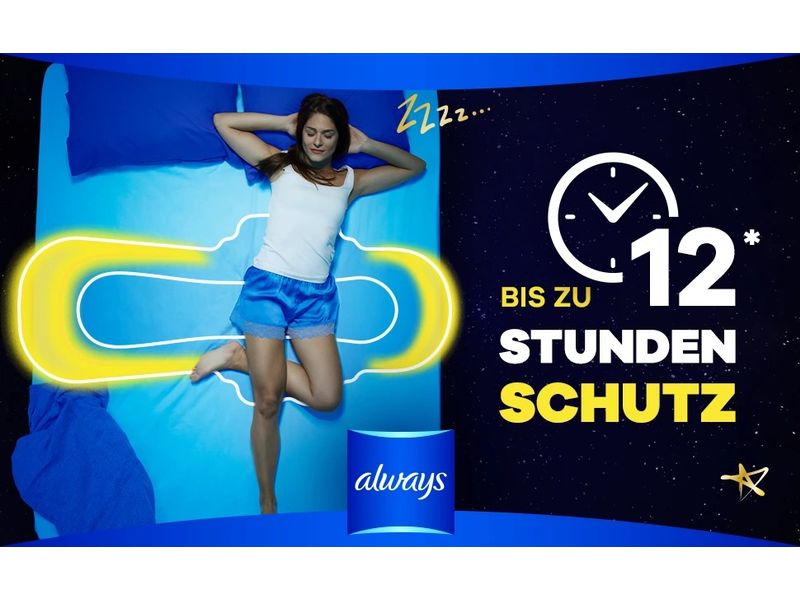 Always Binde mit Flügeln Ultra Secure Night Extra 64 Stück Hochwertige Binden mit saugfähigem Kern