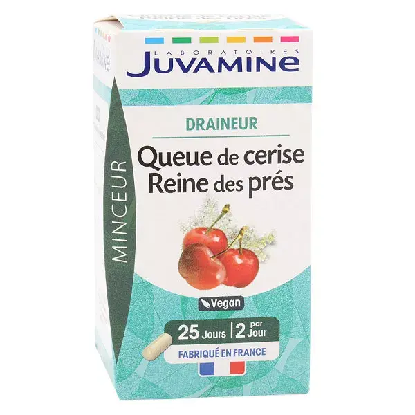 Tratamento Drenante Juvamine Cherry Stalk Meadowsweet - 50 cápsulas