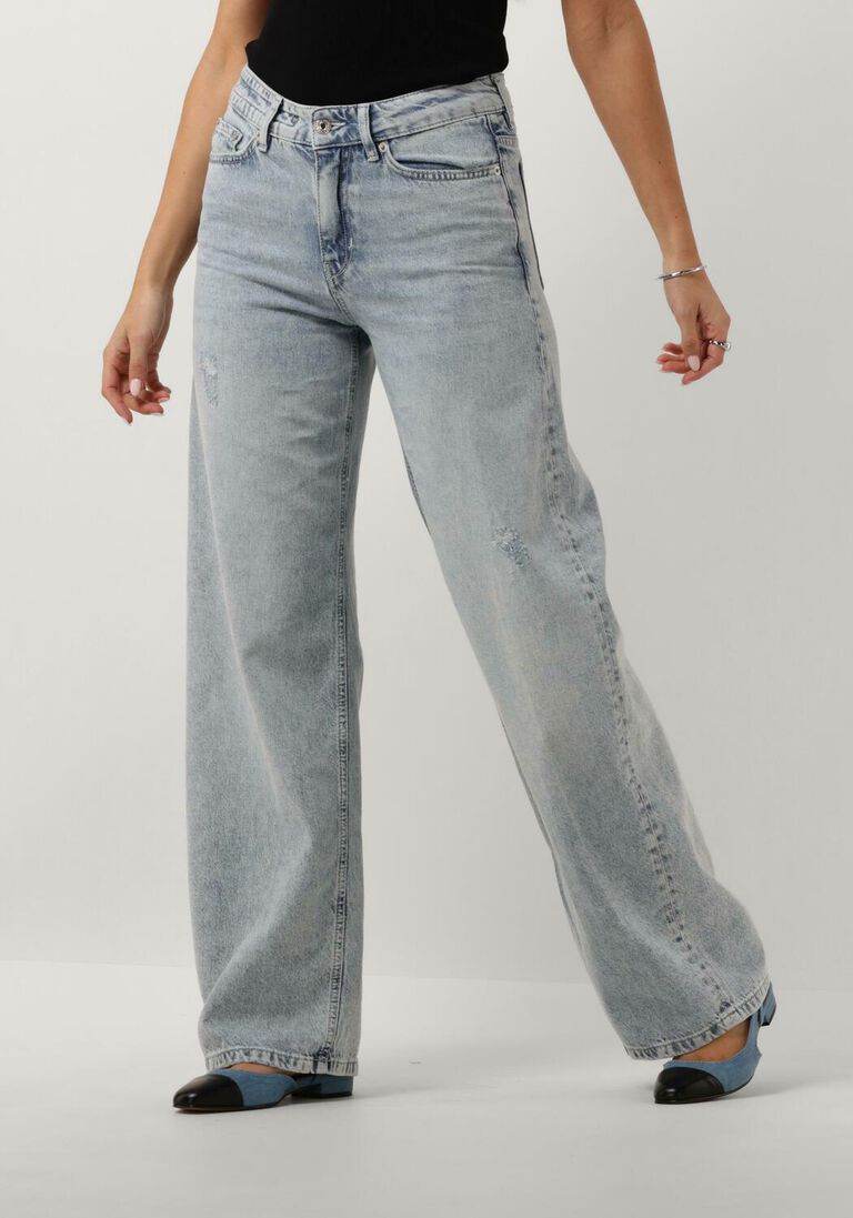 DRYKORN lichtblauwe drykorn wijde broek medley