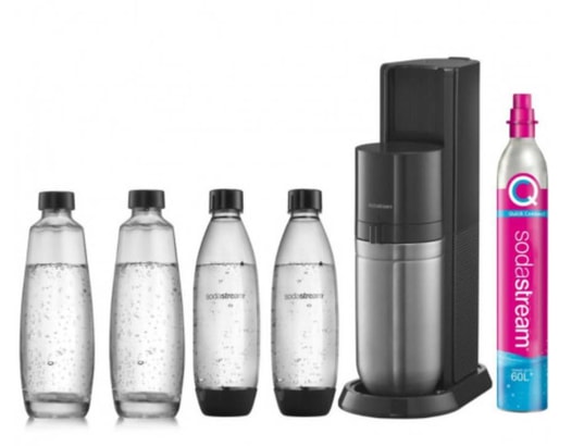 SODASTREAM - Machine à soda Machine DUO Noire Pack 4 bouteilles