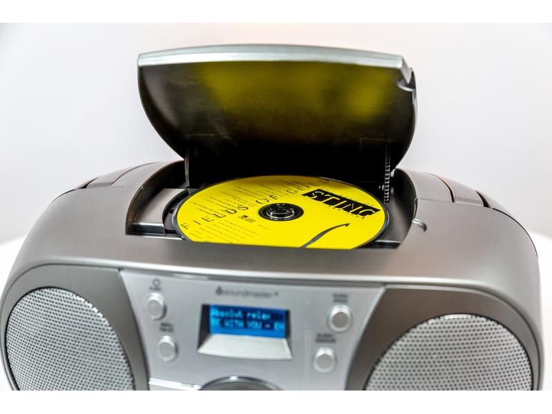 soundmaster DAB  Radio SCD1800 Grau DAB  Boombox mit CD/MP3, Bluetooth und USB
