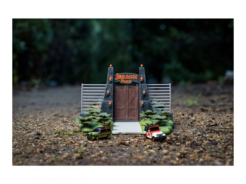 Jada Toys Jurassic World Diorama mit 2 Nano Cars Jurassic World Nano Szene Diorama mit zwei Modellautos