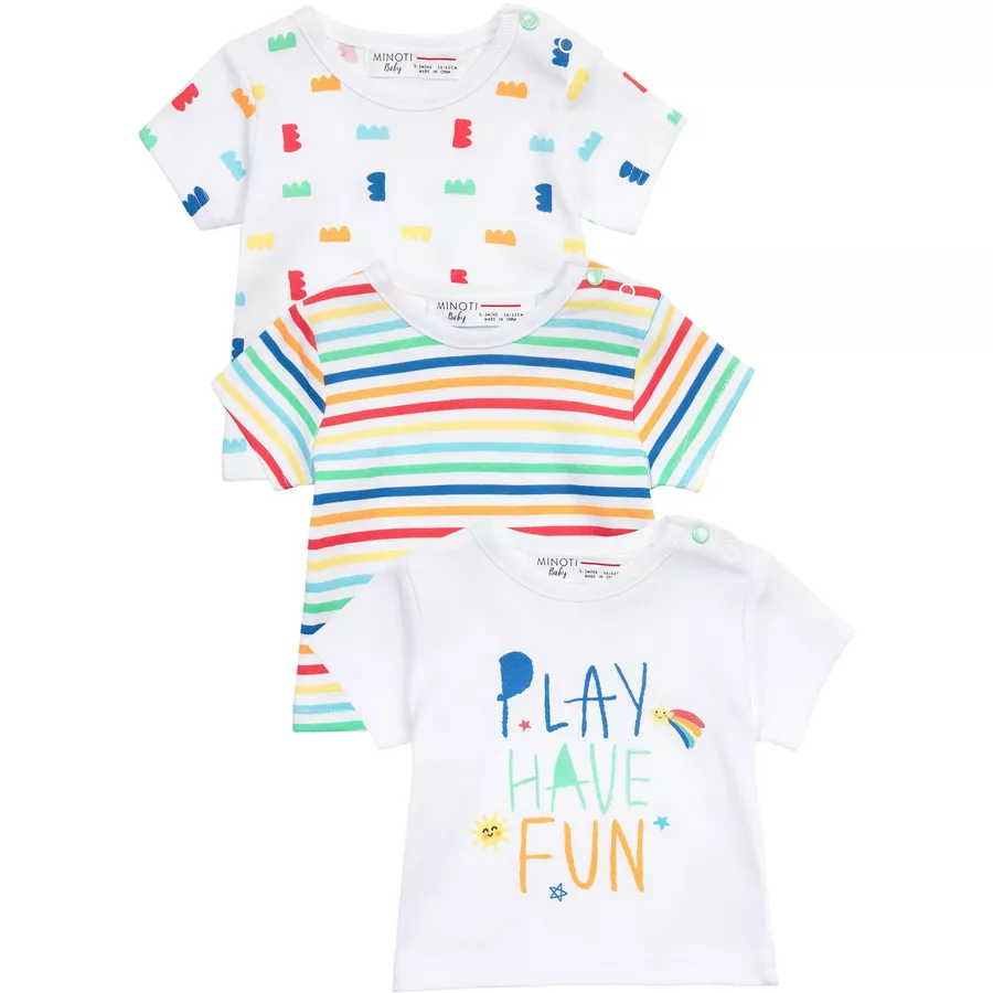 MINOTI 3er-Pack T-Shirts Weiß