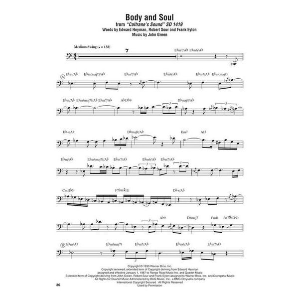 Hal Leonard John Coltrane Omnibook BC