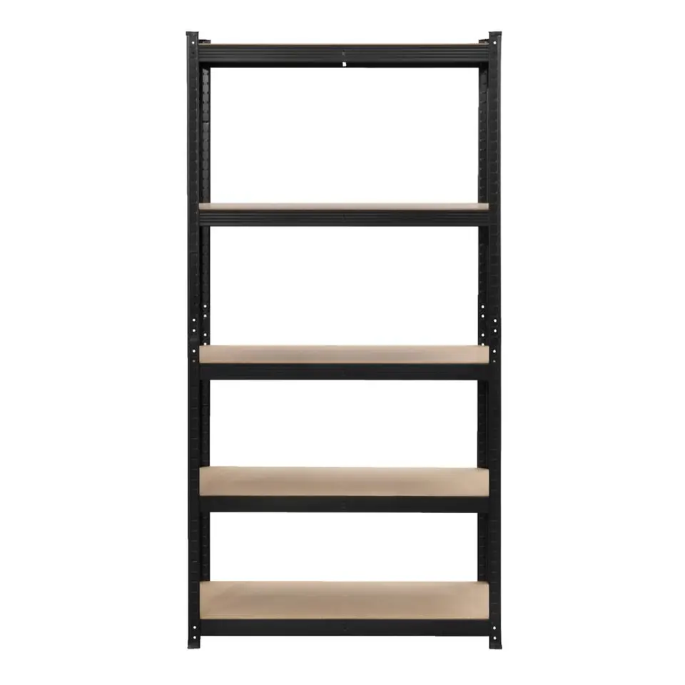 Metalen stellingkast - zwart - 90x45x180 cm