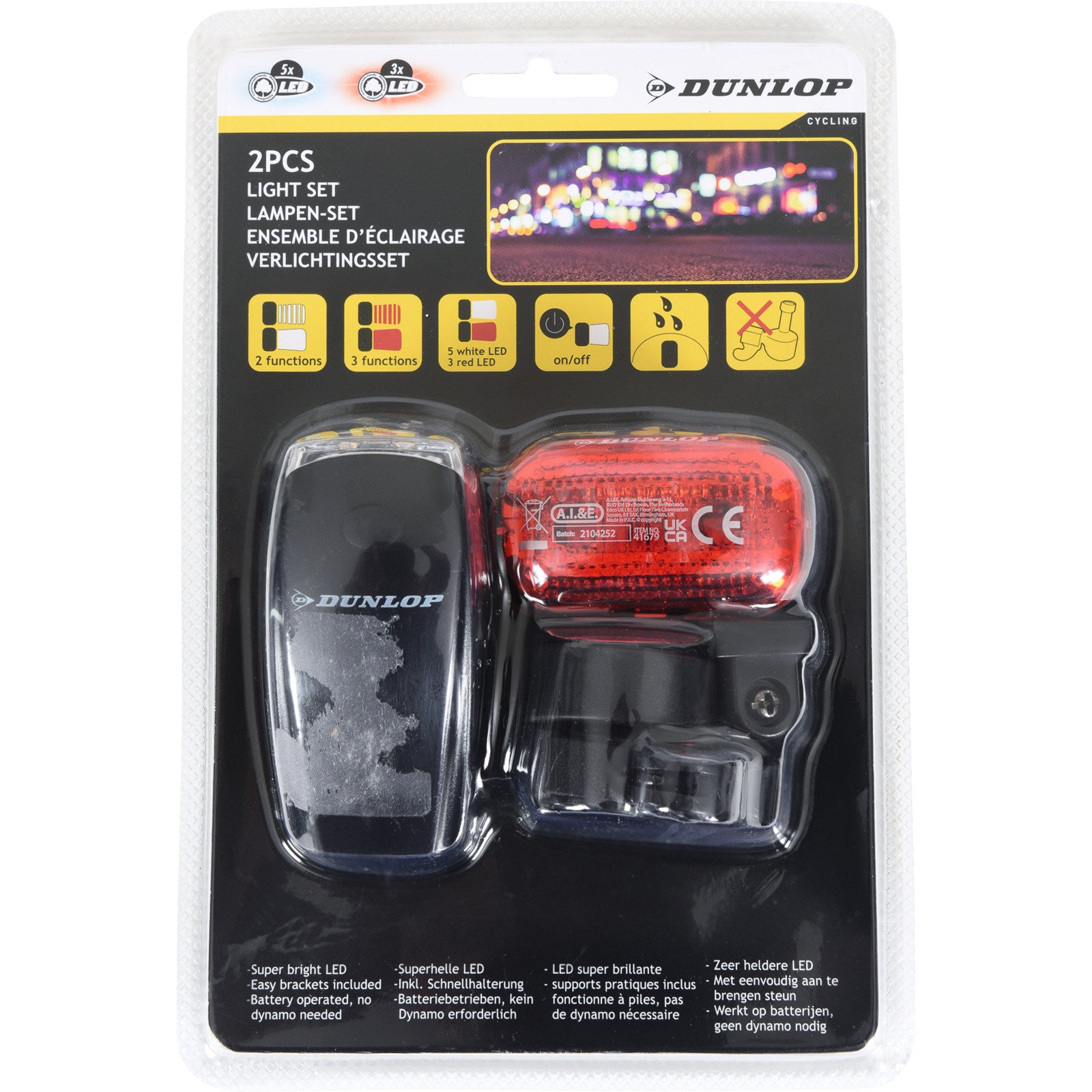 Dunlop Lichtset LED Batterie