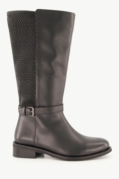 Lederstiefel, XXL-Schaft, Weite H