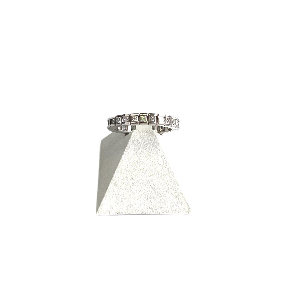 Bague d'occasion tour complet or 750 blanc diamants