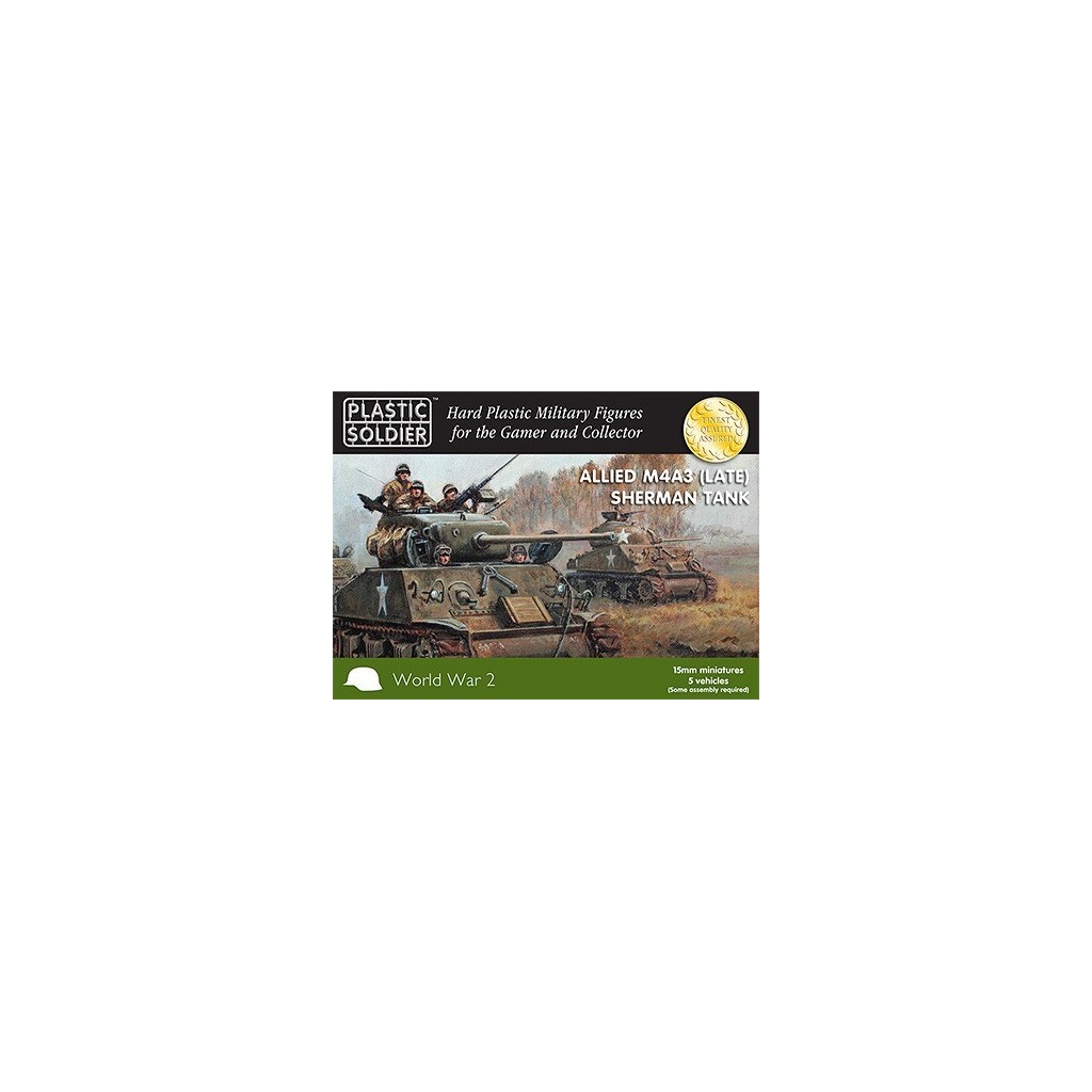15mm WW2 Allied M4A3 (Late) Sherman Tank