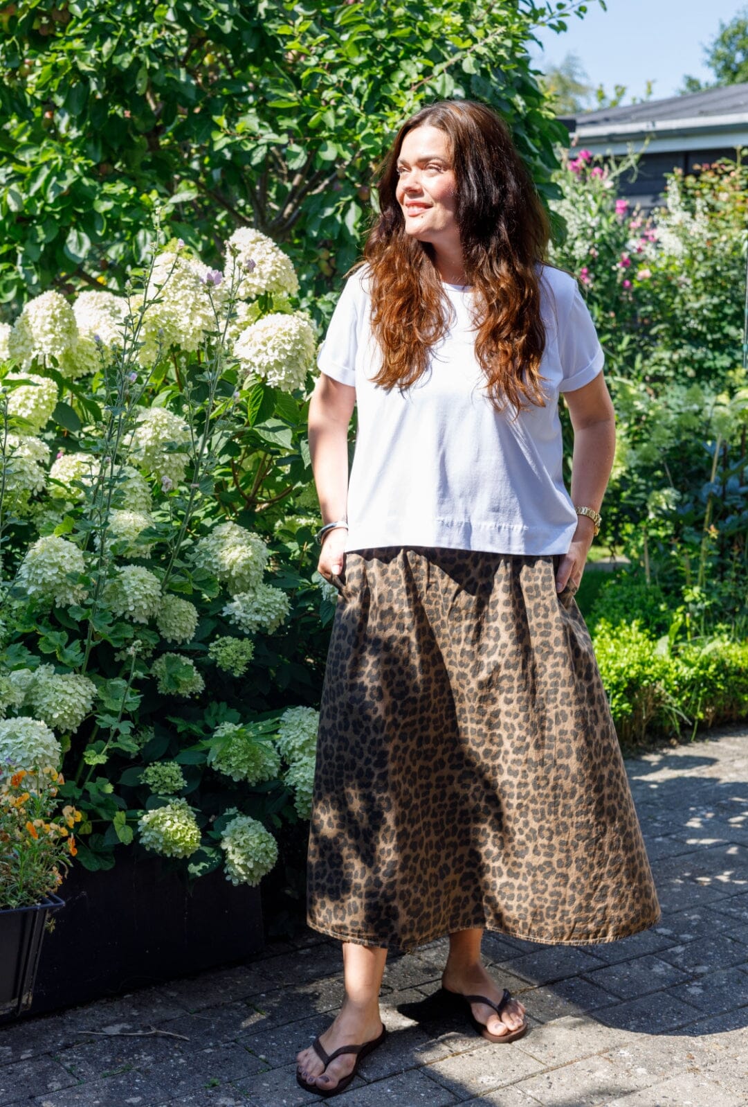 Black Colour Bcabbie Leo Skirt leopard