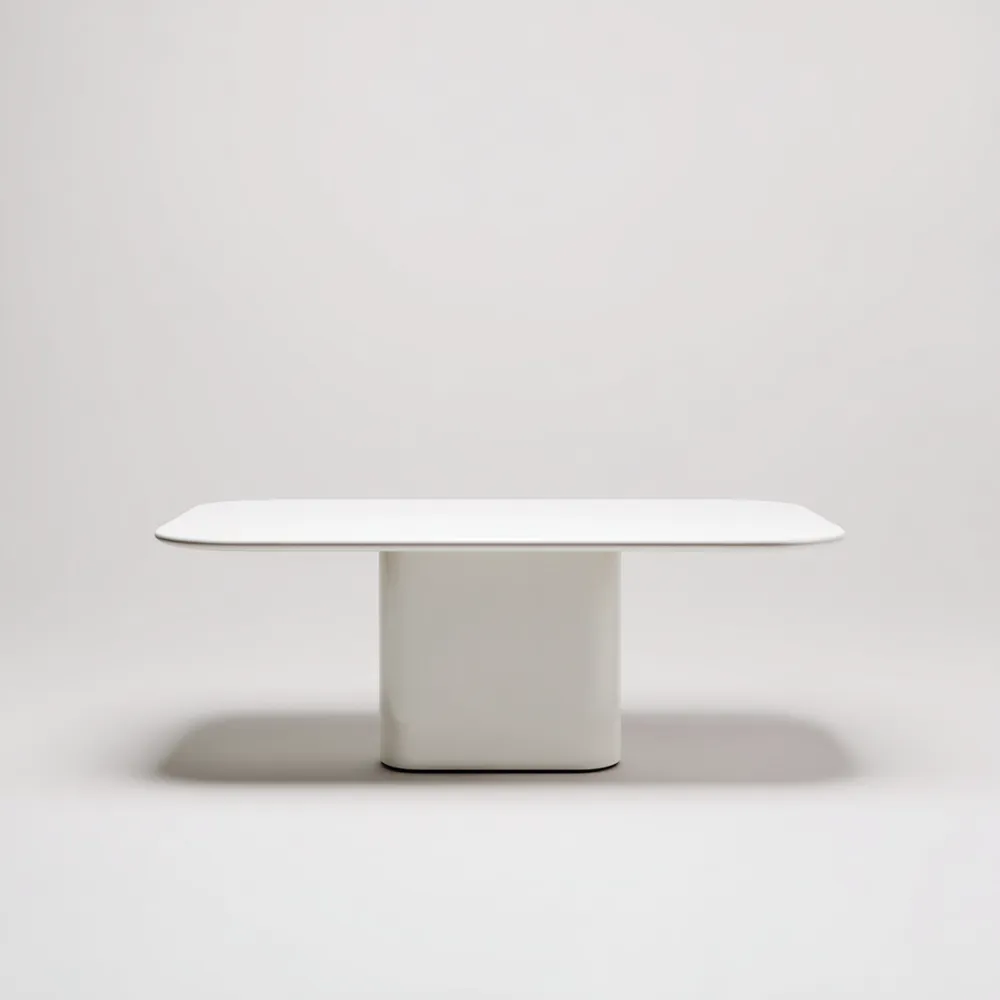 Esstisch Rechteckig 200x90x75 cm – Weiß – Minimalistisches Design