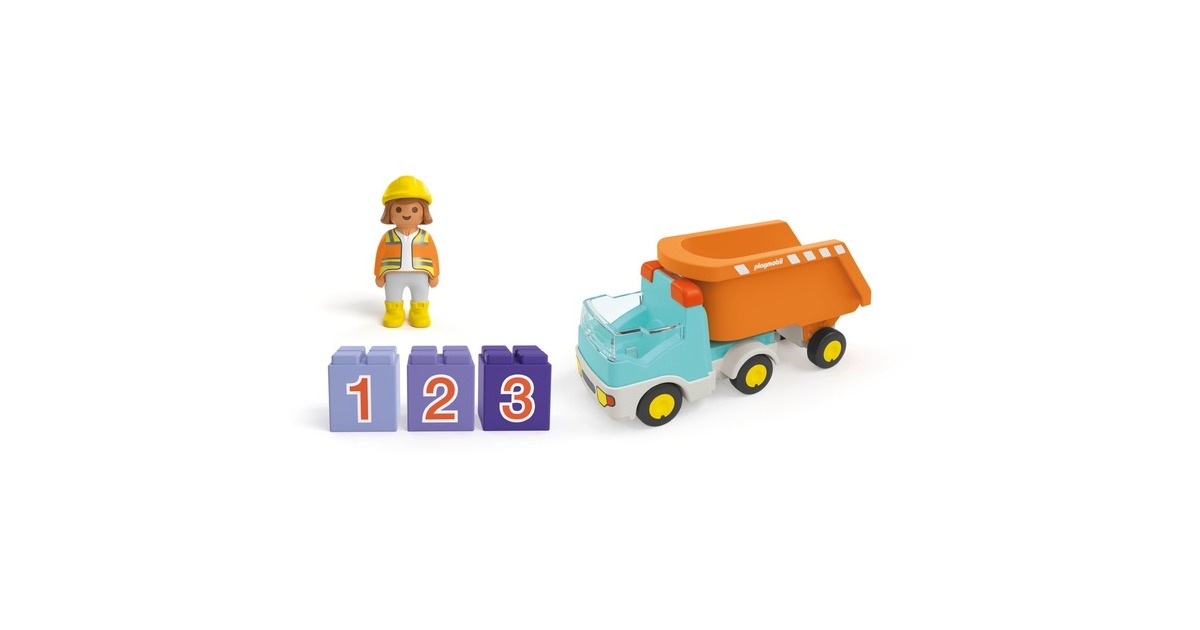 PLAYMOBILJunior - Kiepwagen Constructiespeelgoed  (71685)