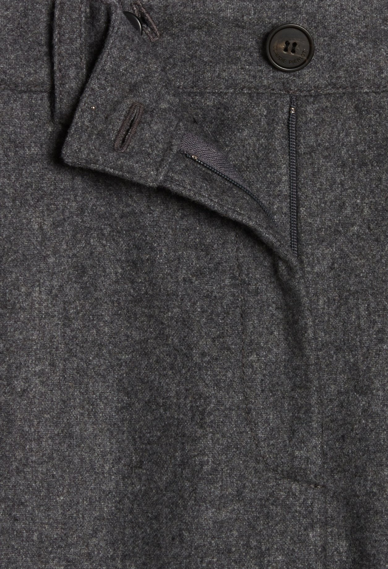 Pantalon flare gris chine