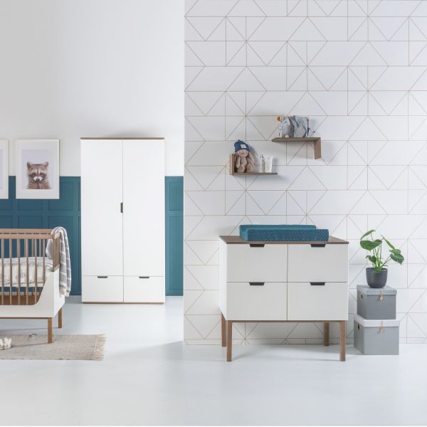 Kidsmill Sepp Kledingkast 2-Deurs Wit / Beuken
