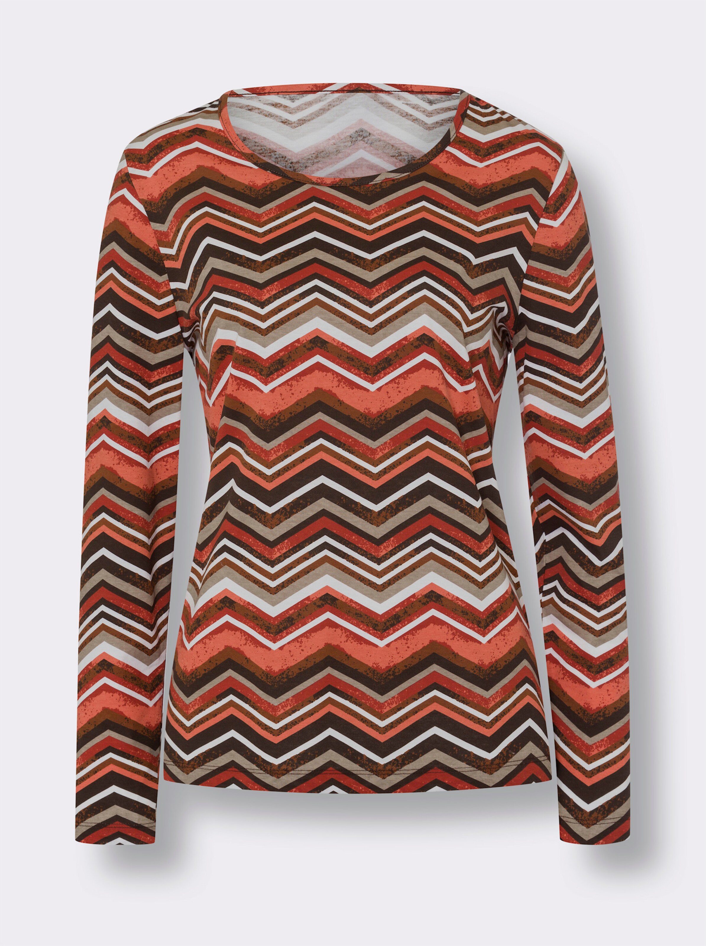 Langarmshirt im Zick-Zack-Muster
