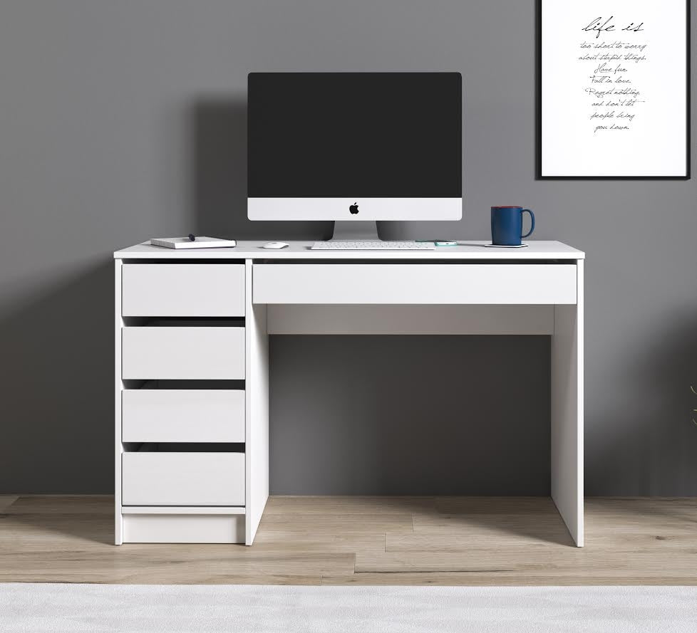 Meubella - Bureau Avio - Wit - 120 cm