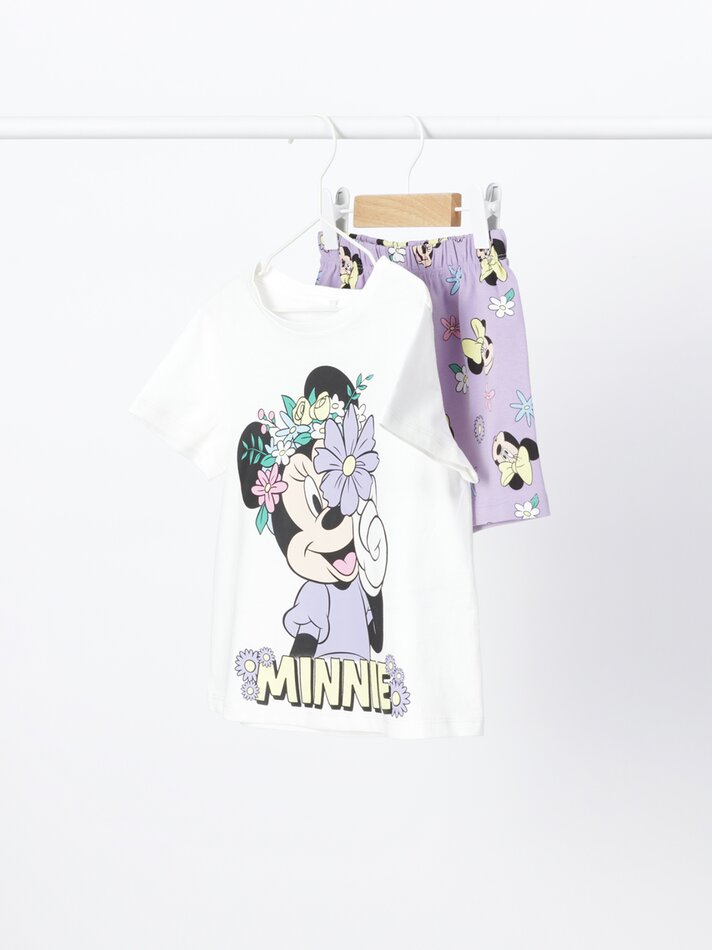 Conjunto de pijama da Minnie Mouse ©DS - Branco Off-White