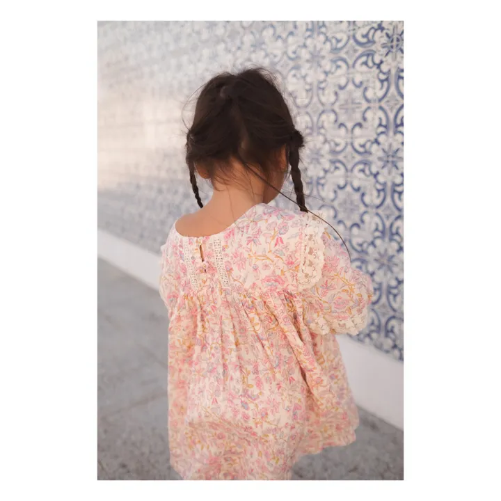 Louise Misha Robe Coton Bio Fleurs Arinola | Ecru
