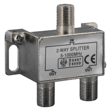 Q-Link coax F-splitter 2-weg/3F-connector