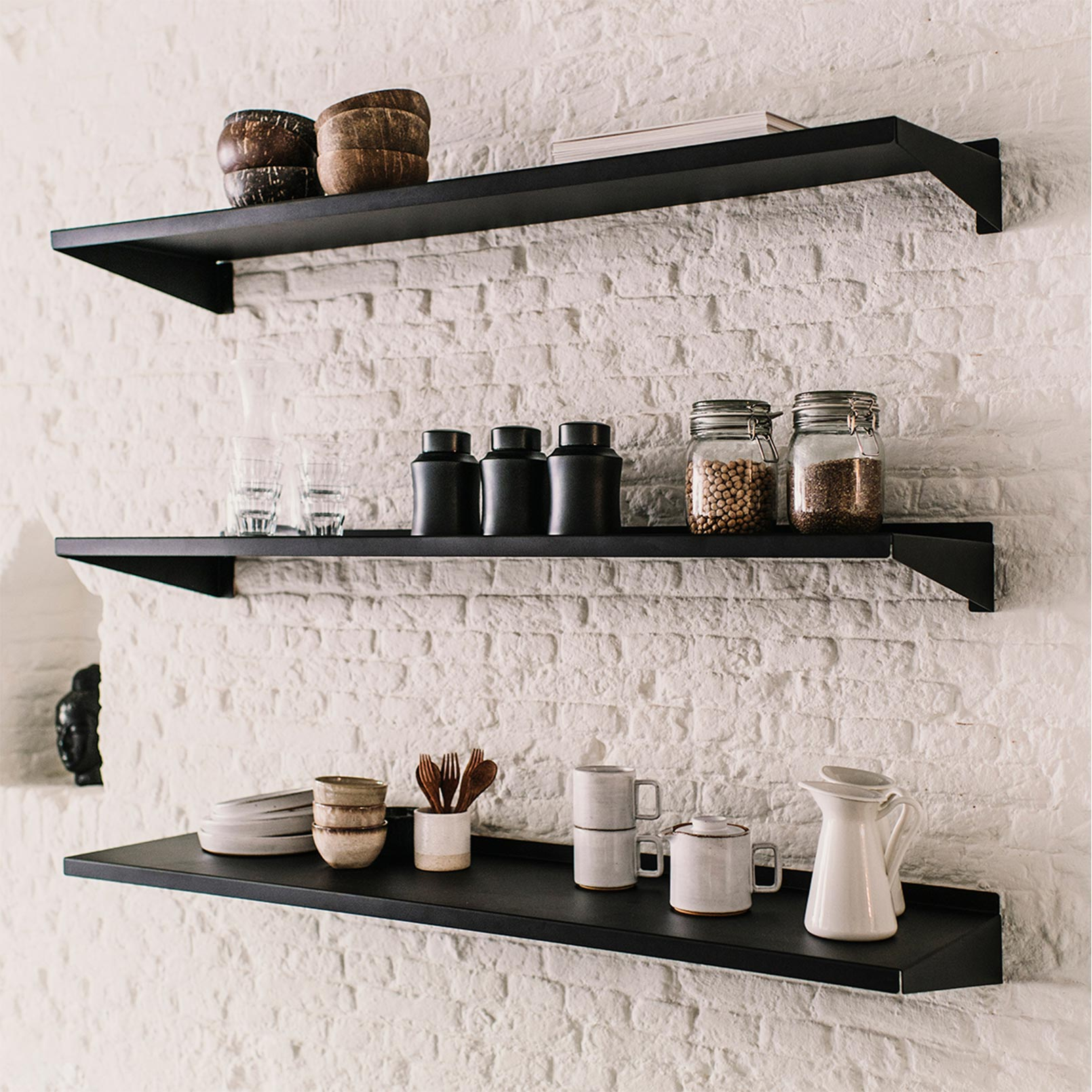 Wandplank °01 | 90 cm Black