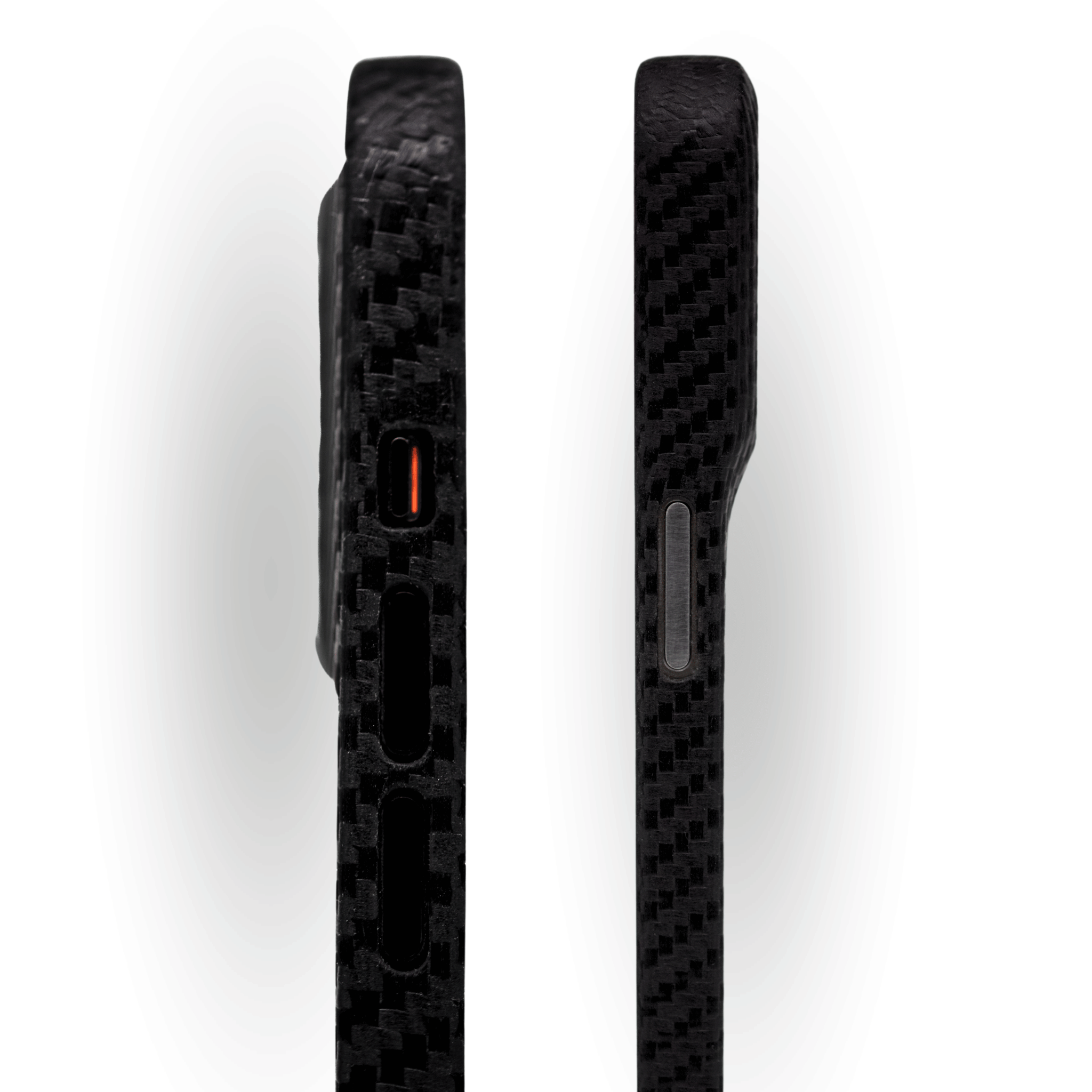 iPhone 15 Pro MagSafe Aramid Hardcase Hülle im Carbon Look (CS-2284) - Schwarz