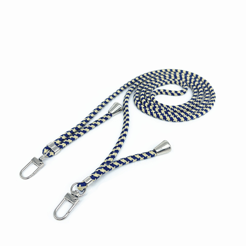 (160cm) Universal Necklace Handykette Umhängeband für Schutzhülle mit Karabiner Verschluss - Blau / Beige