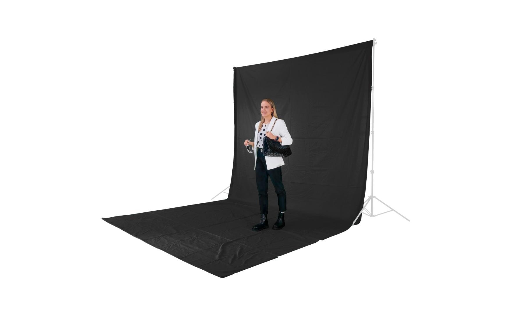 Hintergrund Stoff, 2.95 x 6 m SchwarzFotostudio-Hintergrund, Stoff, 2.95 x 6 m, Weiss