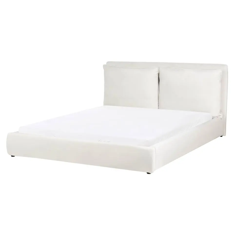 BAJONNA - Tweepersoonsbed - Off-white - 160 x 200 cm - Stof
