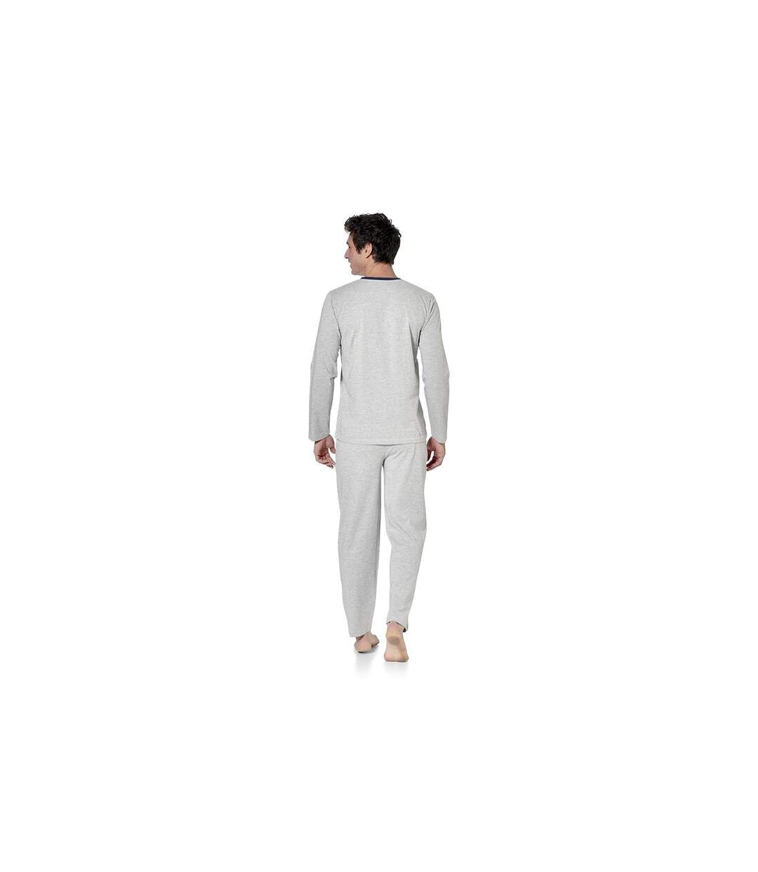 Ensemble pyjama long homme t-shirt col tunisien