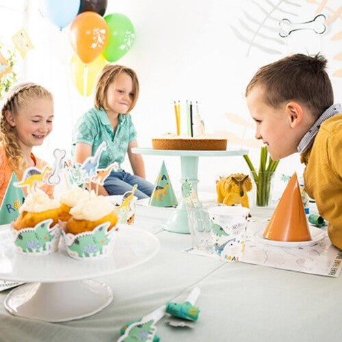 Feesthoedjes dino's - 6st