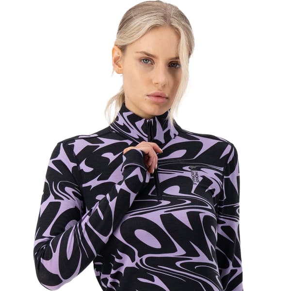 T-shirt thermique MONS ROYALE W CASCADE FLEX 200 1/4 ZIP SIGNAL LOST LUPIN