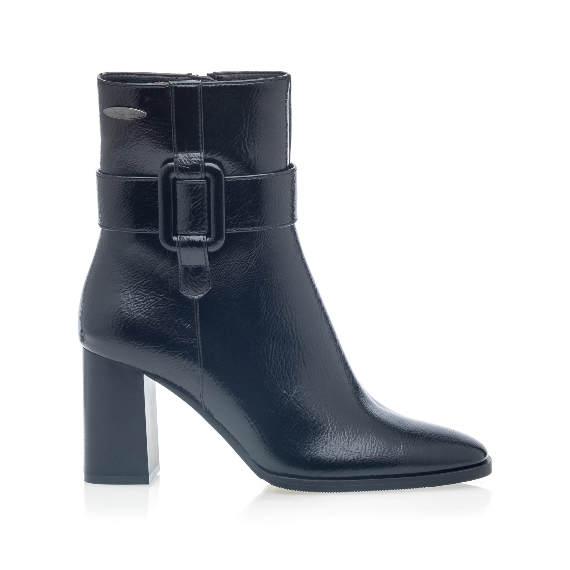 Bottines à talon Femme noir vernis