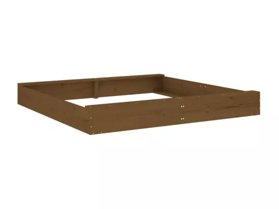 Bac à sable jeu bois marron 160 x 160 x 20 cm 02_0041522