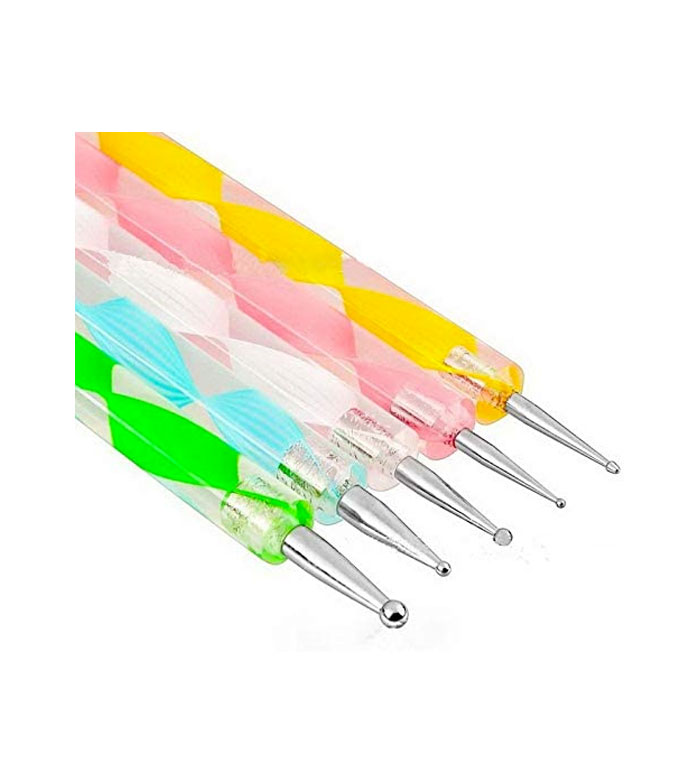 Bifull - Conjunto de ponche de unhas com pontas duplas