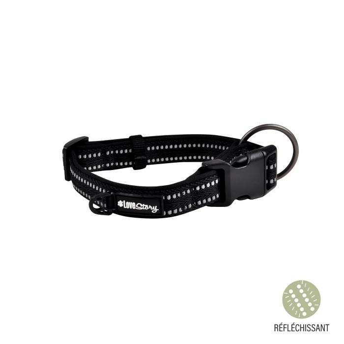 COLLIER NYLON NEOPRENE REGLABLE 40 A 55CM X25MM EXPERT NOIR