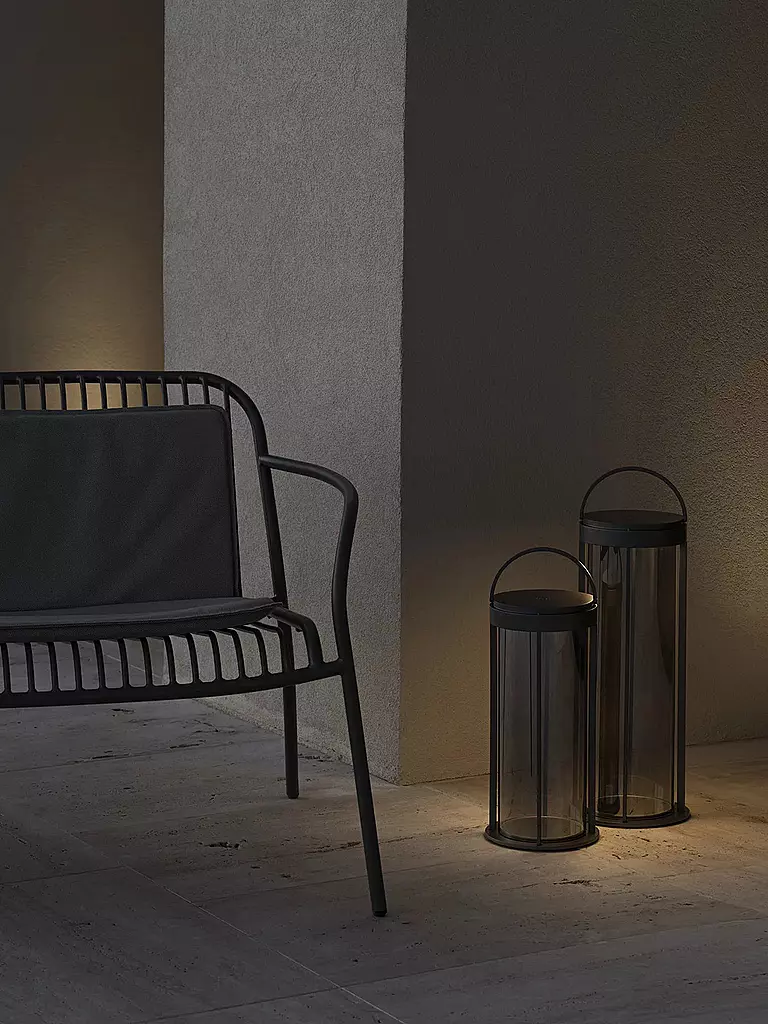 BLOMUS Mobile LED Lampe MITURO 35cm Gun Metal grau