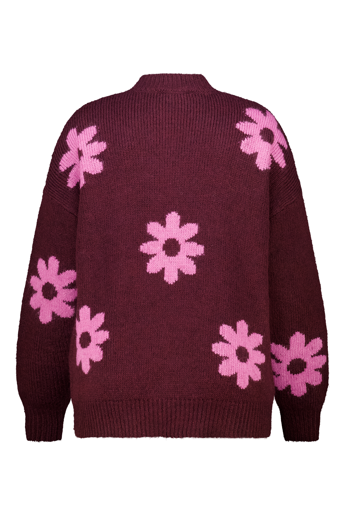 Trui met bloemen print Multi Pink