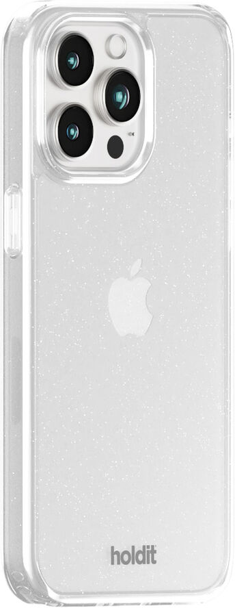 HoldIt Glitter Case iPhone 15 Pro Max Hvid