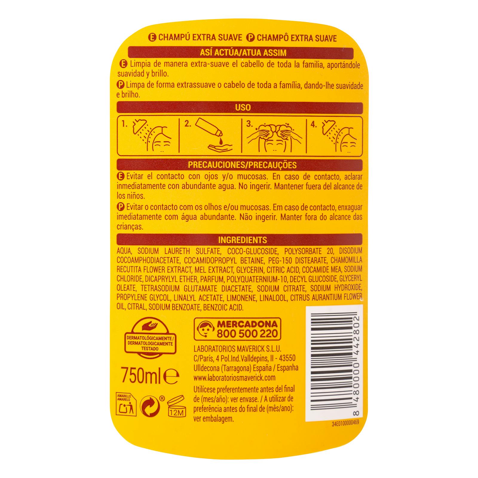 Shampooing extra doux Deliplus pour tous types de cheveux