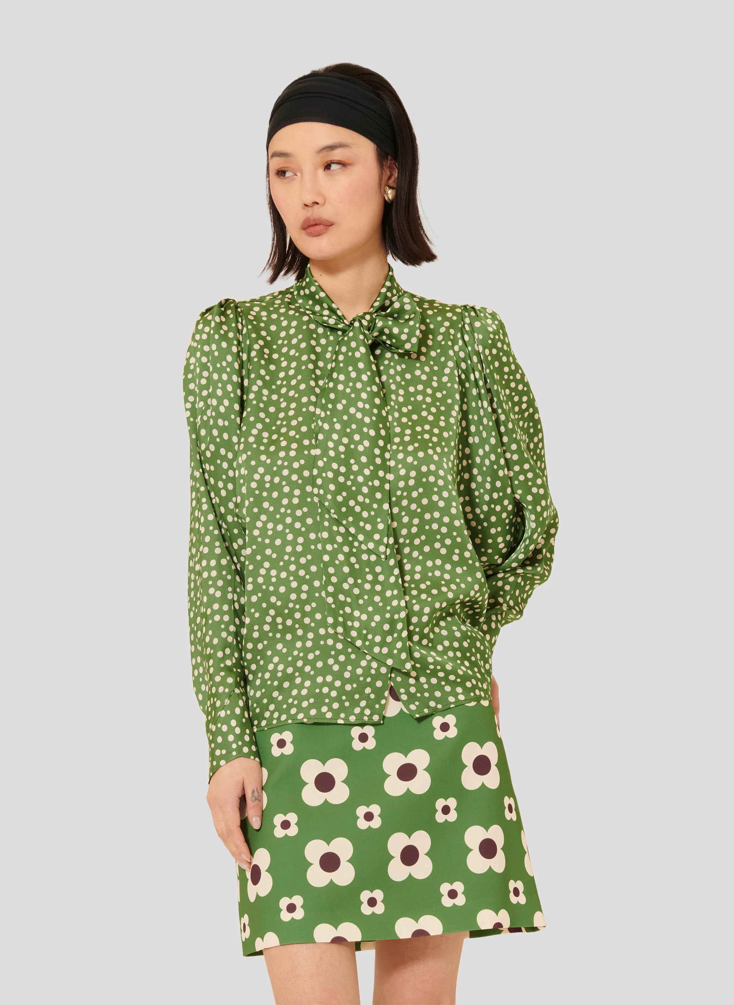 CANDY - Chemise droite imprimée | Vert