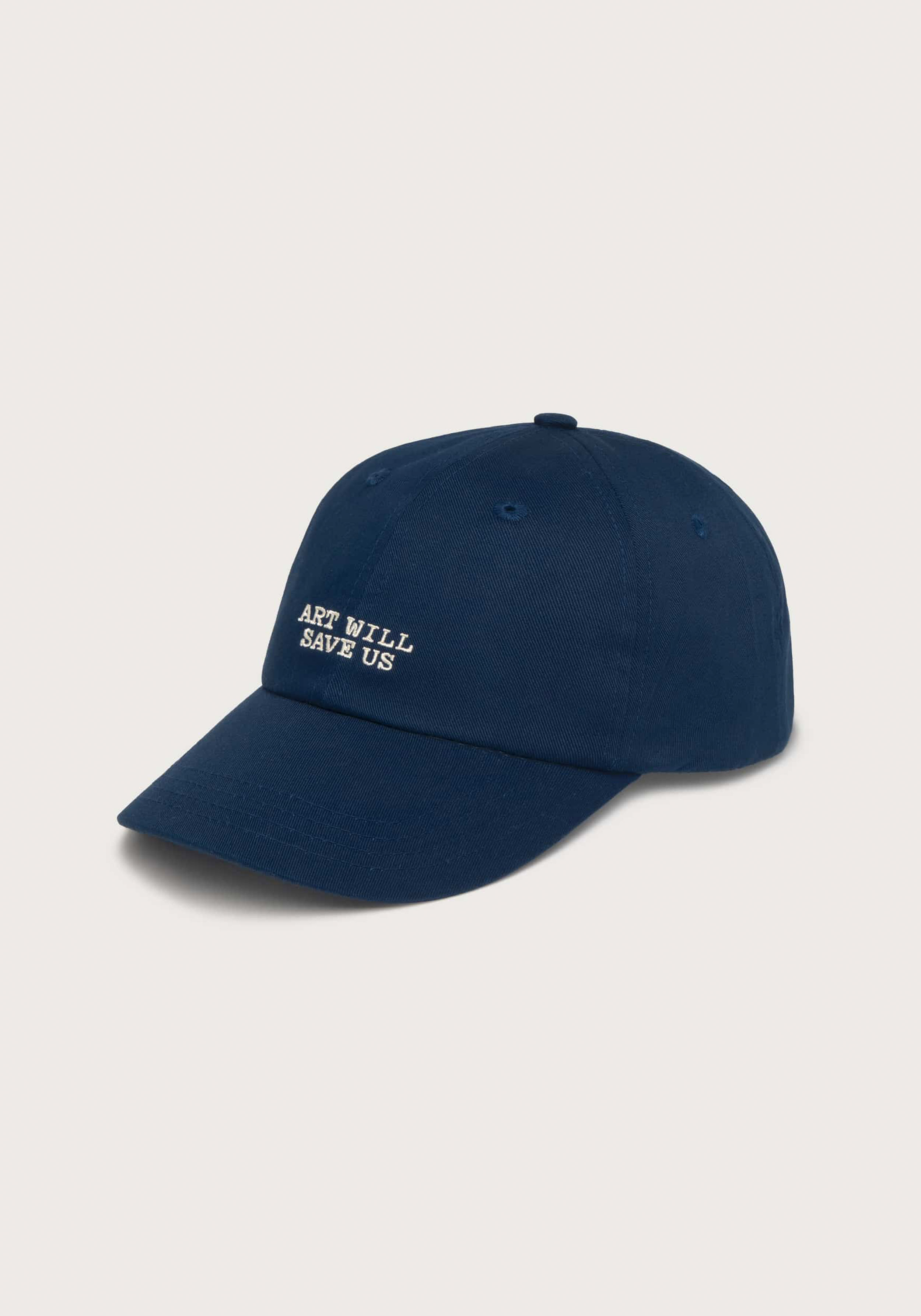 Thinking Mu Cap Chris Navy Art will Save Us Blue