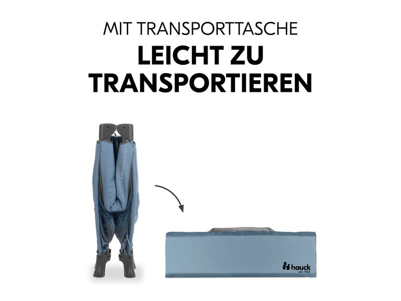 Hauck Reisebett Sleep N Play Dark Blue Laufgitter-Set: Bett mit vollwertiger Matratze